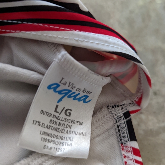 Red White+ Blue Tankini Top sz L - Picture 5 of 5